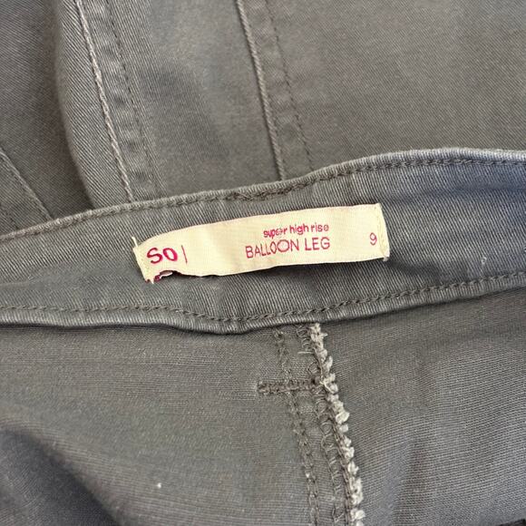 SO Balloon Pleated Pants Junior 9 Lilac Gray Trouser Tapered Baggy High Rise 80s - Picture 11 of 13